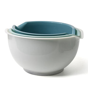 3-Piece Salad Bowl Set – Durable Plastic with Measurement Scale
