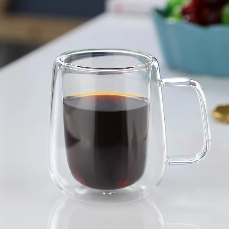 Premium Double Wall Glass Coffee Cups – Heat & Cold Resistant