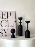 Geometric Black Wooden Candle Holder – Stylish & Highly Popular Room Accent