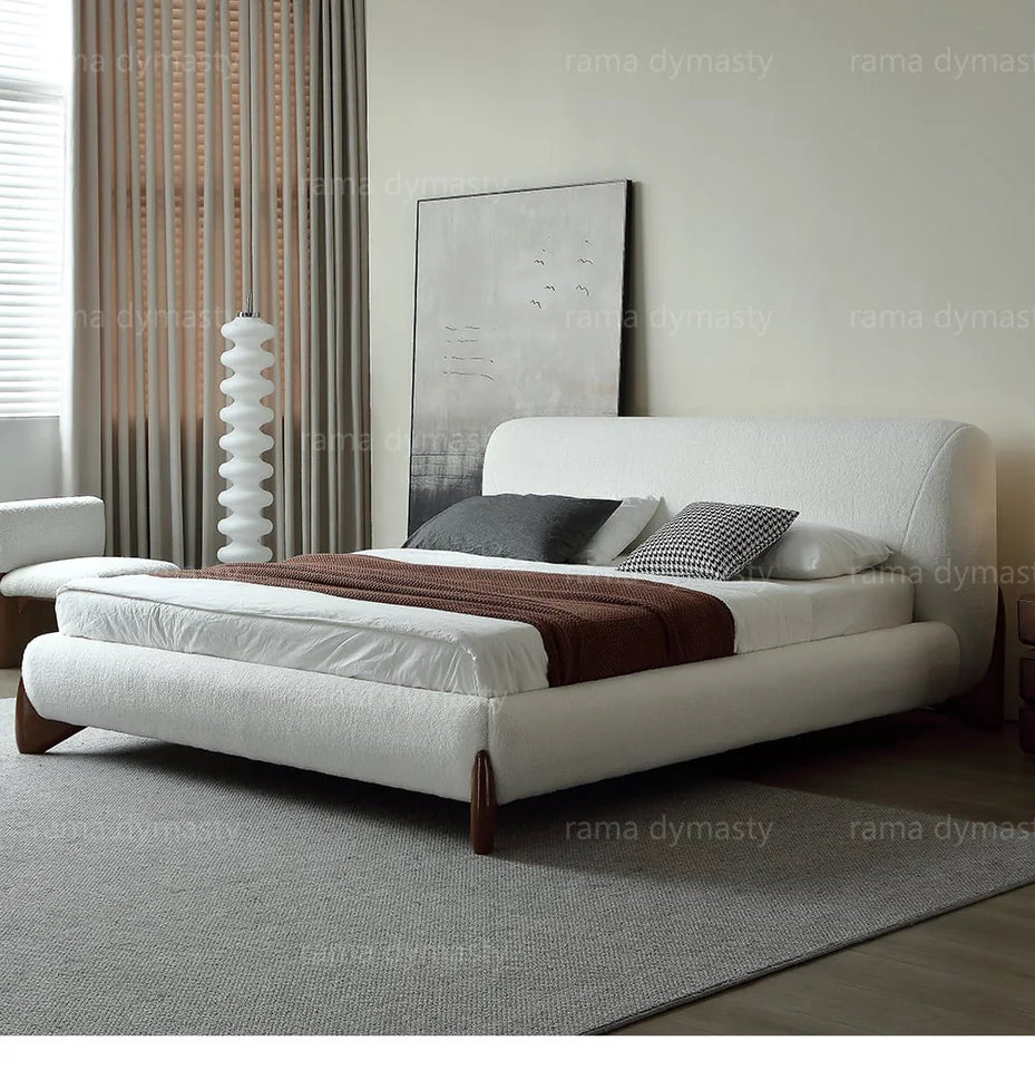Luxurious Upholstered Bed with Retro Moroccan Charm king and Queen size