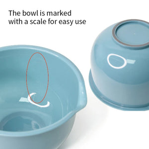 3-Piece Salad Bowl Set – Durable Plastic with Measurement Scale