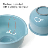3-Piece Salad Bowl Set – Durable Plastic with Measurement Scale