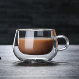 Premium Double Wall Glass Coffee Cups – Heat & Cold Resistant