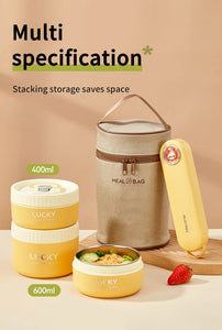 Portable Thermal 304 Stainless Steel Food Containers – Stackable & long term Insulated Microwave Safe