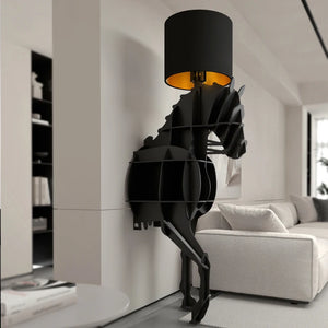 Luxury Horse Statue Wall-Mounted Display Shelf