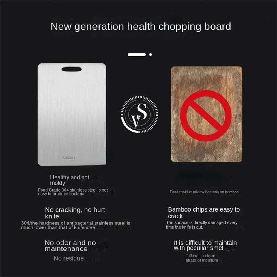 Next-Generation 316 Stainless Steel
“Healthy, Antibacterial & Eco-Friendly Chopping Board”