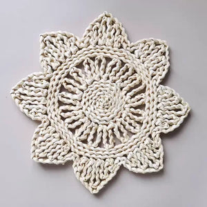 4/7pcs Natural Rattan Wall Hanging Decor – Farmhouse & Boho Timeless Style