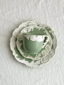 Vintage-Inspired Rose Tea & Coffee Cup Set with Saucer and Cake plate
