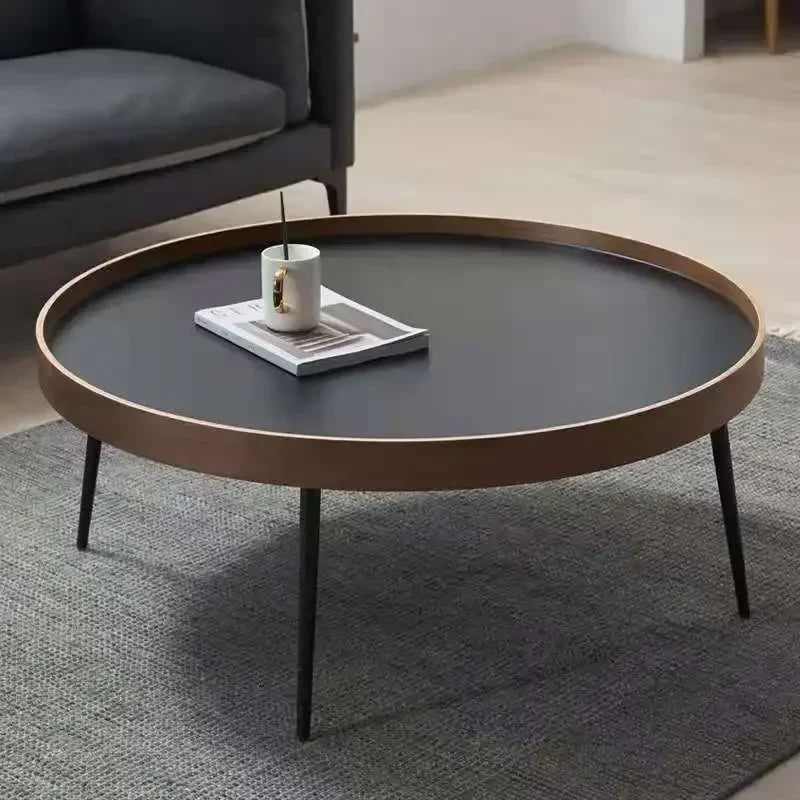 Wooden Modern Round Luxury Center Table Furniture with Mini End Table
