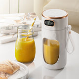 Electric Rechargeable Portable Juicer – 10 Blades with LED Display (Blue & White)