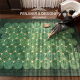 Vibrant Forest Green & Sand Dune Luxe Rug – Faux Cashmere