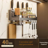 Wall Mounted Metal Dishware Storage Organizer Racks