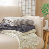Bohemian/ Country Knitted Weave Blanket Throw –in various colors and sizes