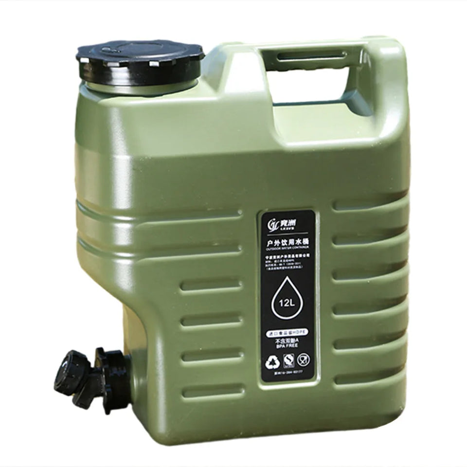3.2 Gallon (6 Litres) Portable Water Container – BPA-Free Food Grade PE (Army Green)