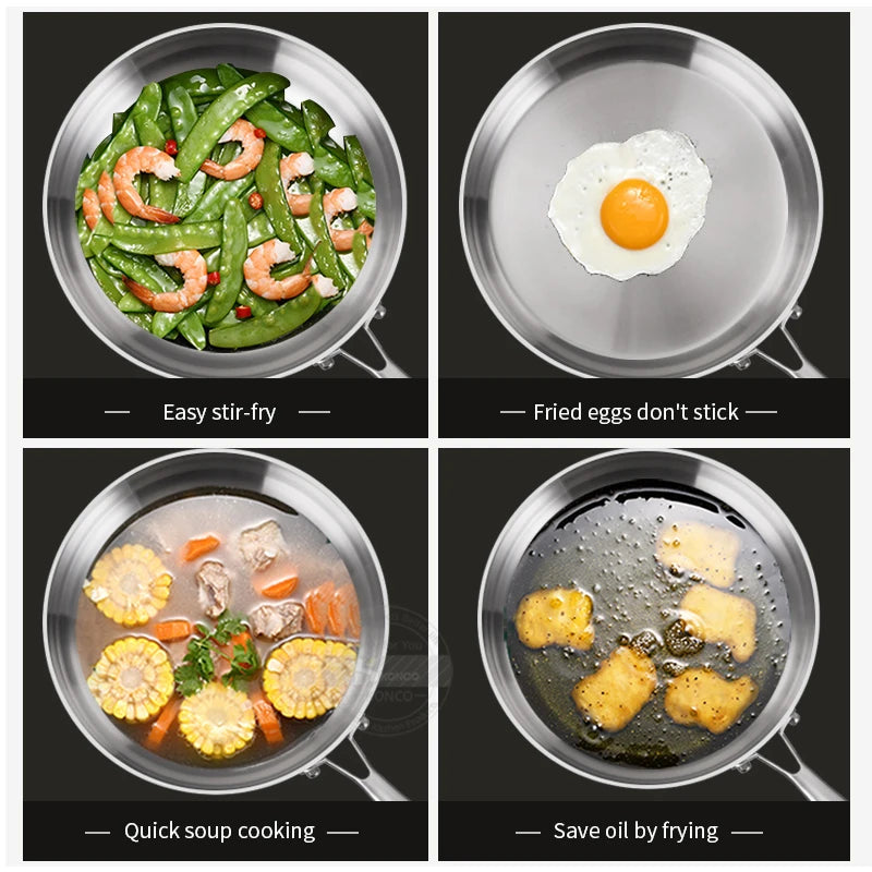316 Stainless Steel Frying Pan 20cm - Non-Stick Cookware