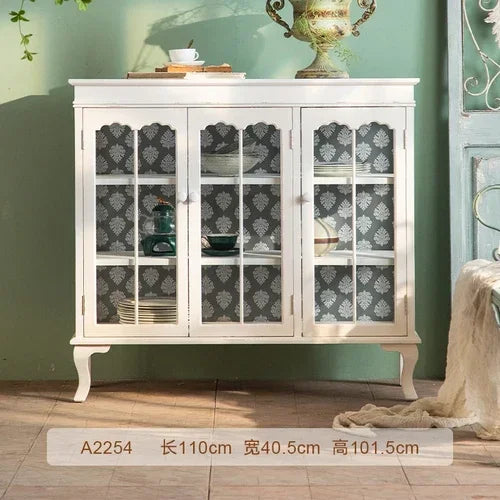 French Distressed Glass Cabinet – A Fusion of Charm & Sophistication