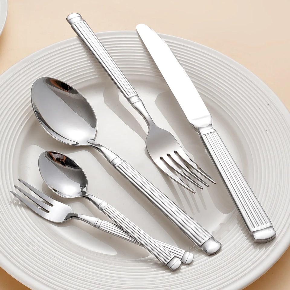 Elegant stainless steel/ Classical Gold Dinnerware Set