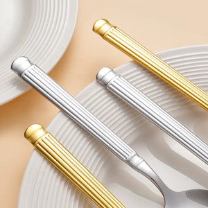 Elegant stainless steel/ Classical Gold Dinnerware Set