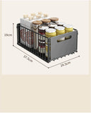 Carbon Steel Pull-Out Folding Cabinet Storage Rack – Double Layer, Heavy-Duty