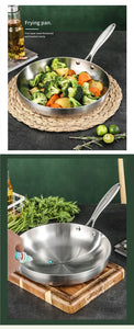 5-Ply 304 Stainless Steel Frying Pan – Ultimate Versatility Gas Stove and Induction Cooker