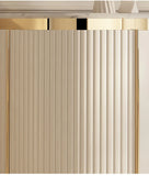 Timeless Marble & Gold Trim Sideboard Cabinet