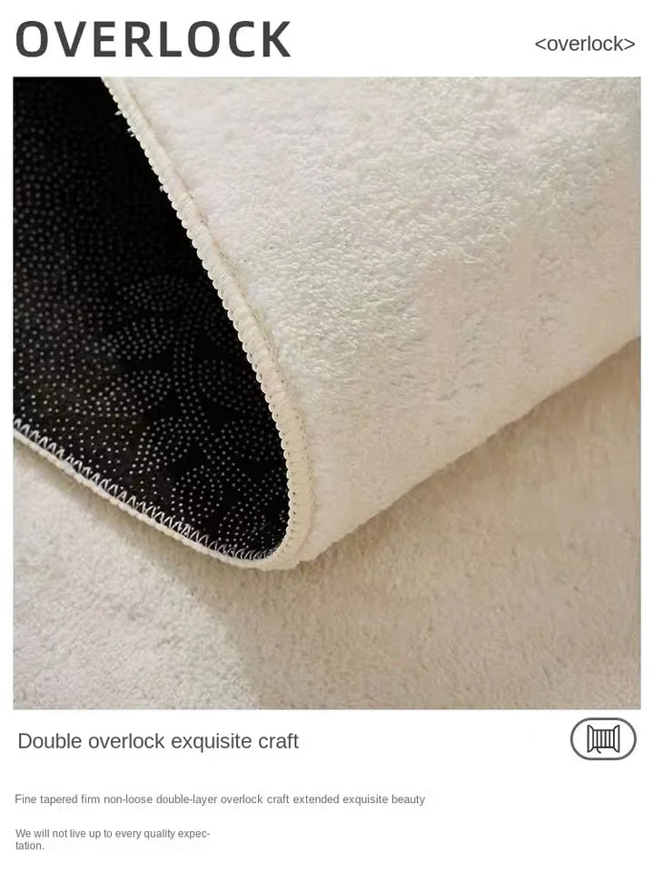 French Retro Art Deco Minimalist Plush Area Rug