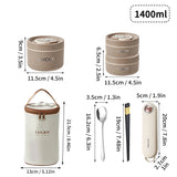 Portable Thermal 304 Stainless Steel Food Containers – Stackable & long term Insulated Microwave Safe