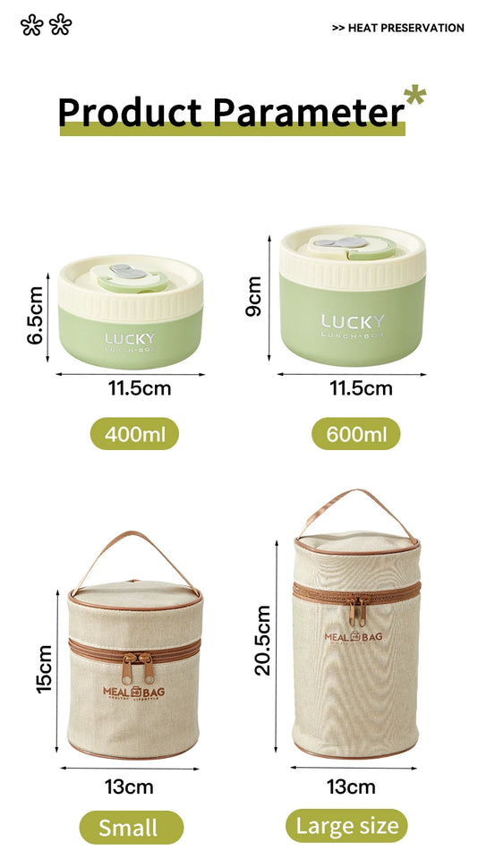 Portable Thermal 304 Stainless Steel Food Containers – Stackable & long term Insulated Microwave Safe
