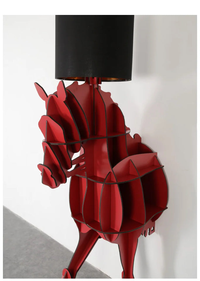 Luxury Horse Statue Wall-Mounted Display Shelf