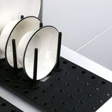 Adjustable Telescopic Dish Drying Rack Pegboard