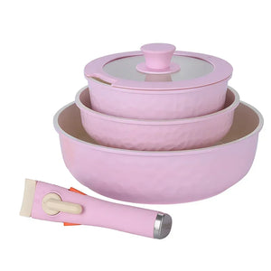 5-Piece Nonstick smooth Porcelain Coated Cookware Set