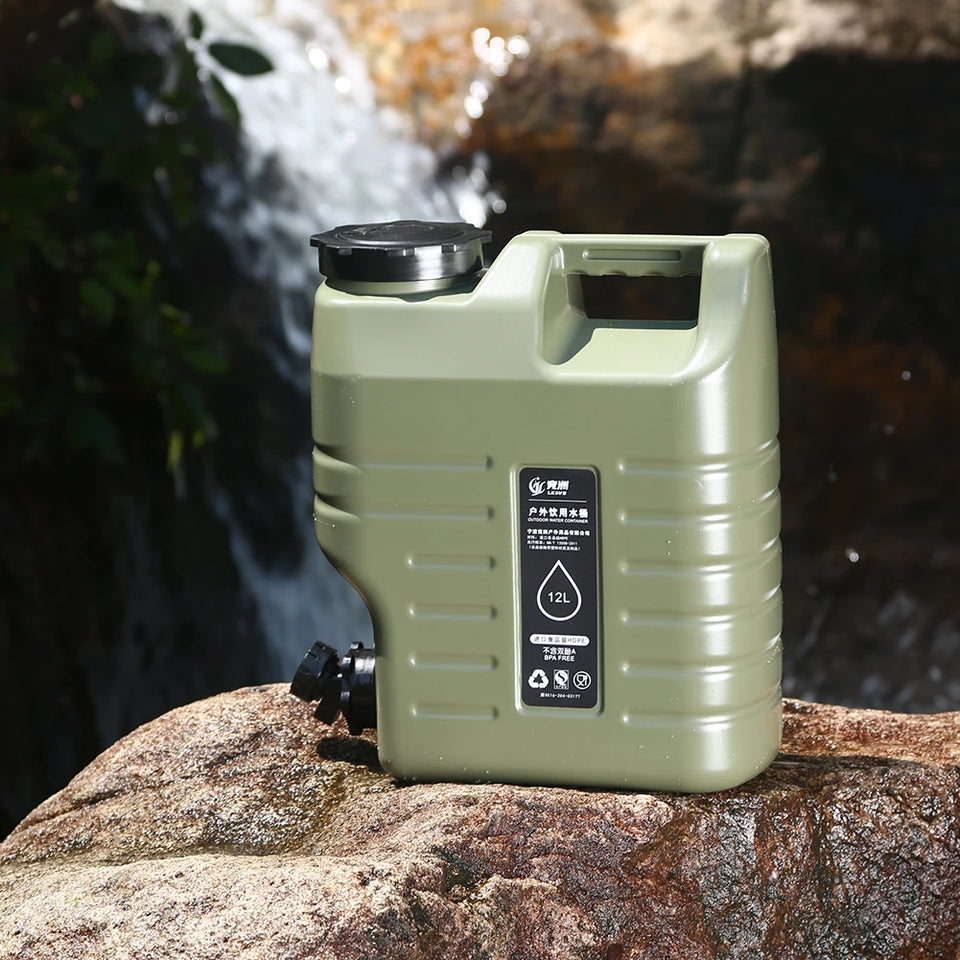 3.2 Gallon (6 Litres) Portable Water Container – BPA-Free Food Grade PE (Army Green)