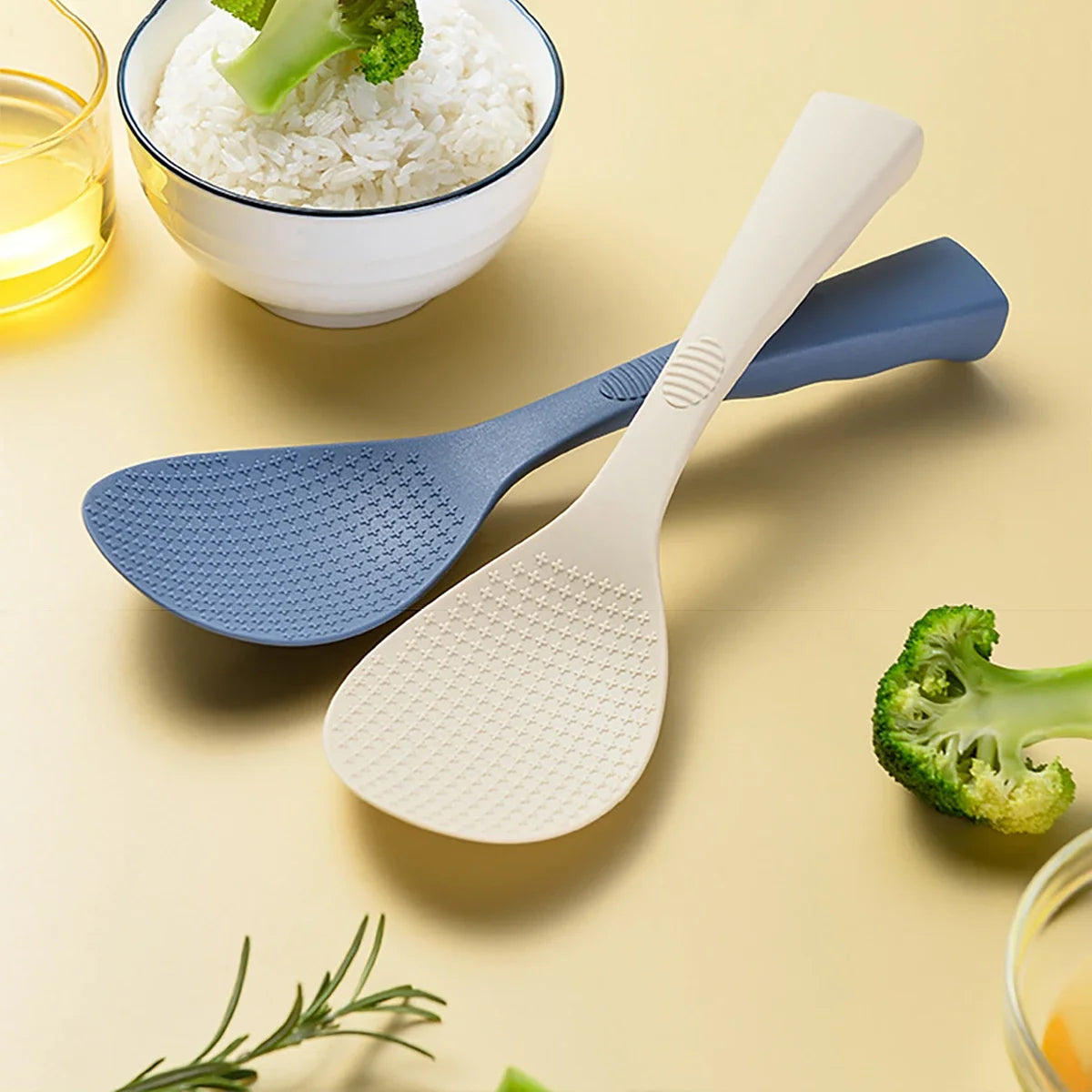 1PC Food Grade Silicone Rice Spoon Household Non Stick Pot Cooking Spoon High-temperature Resistant Kitchen Tools WHIMSICAL HOME OF CREATIONS