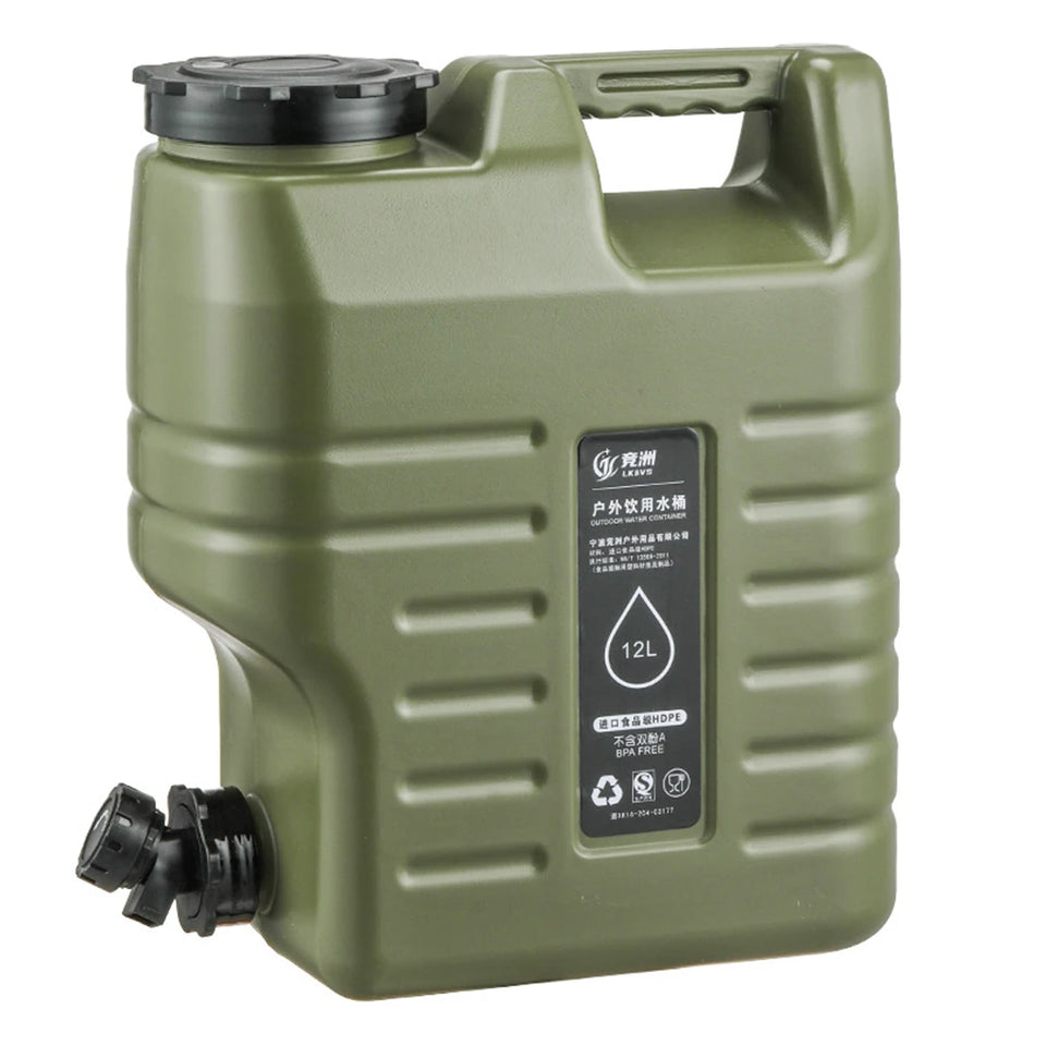 3.2 Gallon (6 Litres) Portable Water Container – BPA-Free Food Grade PE (Army Green)
