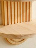 Geometric Wall Mounted Wooden  Shelves Natural Wood Finish