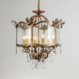 American Retro Style Dining Room Chandelier French Candle Crystal Pendant Lights For Bedroom Living LED Lighting Lamp Home Decor