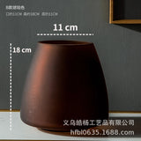 Luxury Frosted Glass Hydroponic Vase – Coffee & Frosted Elegance