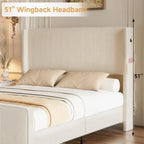 Luukse Franse Provinsiale Vlerkrug Gestoffeerde Bed – Tydlose Hedendaagse Elegansie met USB-poort en Voetbord