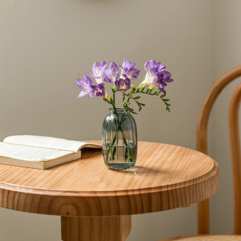 Modern Retro/ Vintage Mini Vases – Transparent & Colourful