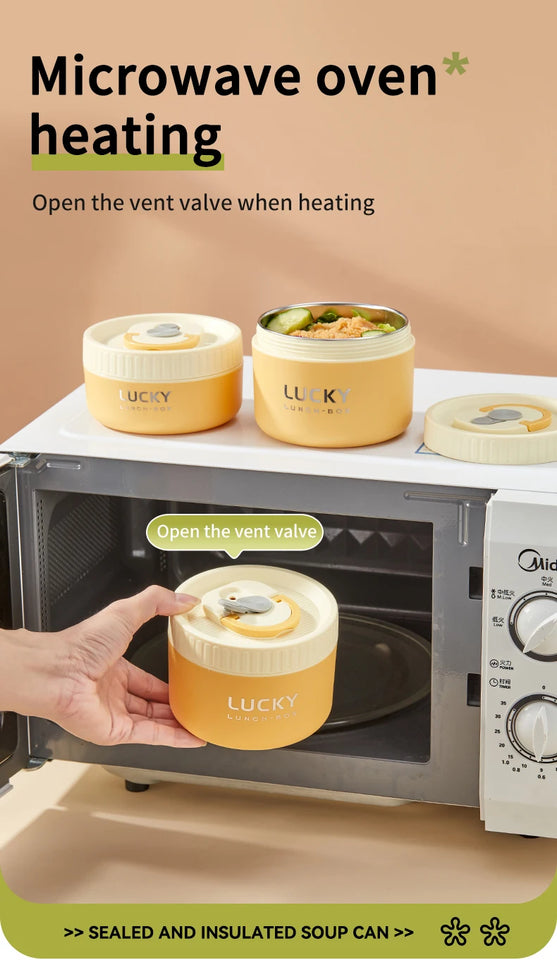 Portable Thermal 304 Stainless Steel Food Containers – Stackable & long term Insulated Microwave Safe