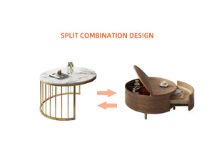 2-Piece Round Coffee Table – Mid-Century Modern Elegance