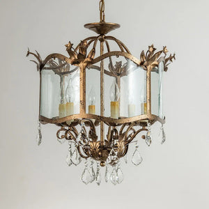 American Retro Style Dining Room Chandelier French Candle Crystal Pendant Lights For Bedroom Living LED Lighting Lamp Home Decor