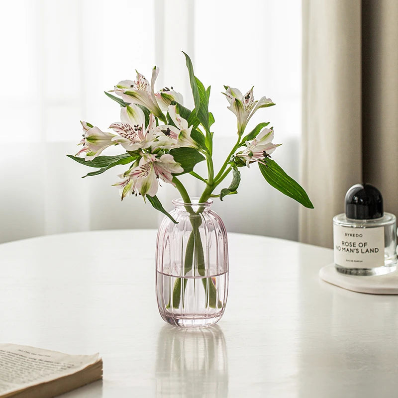 Modern Retro/ Vintage Mini Vases – Transparent & Colourful