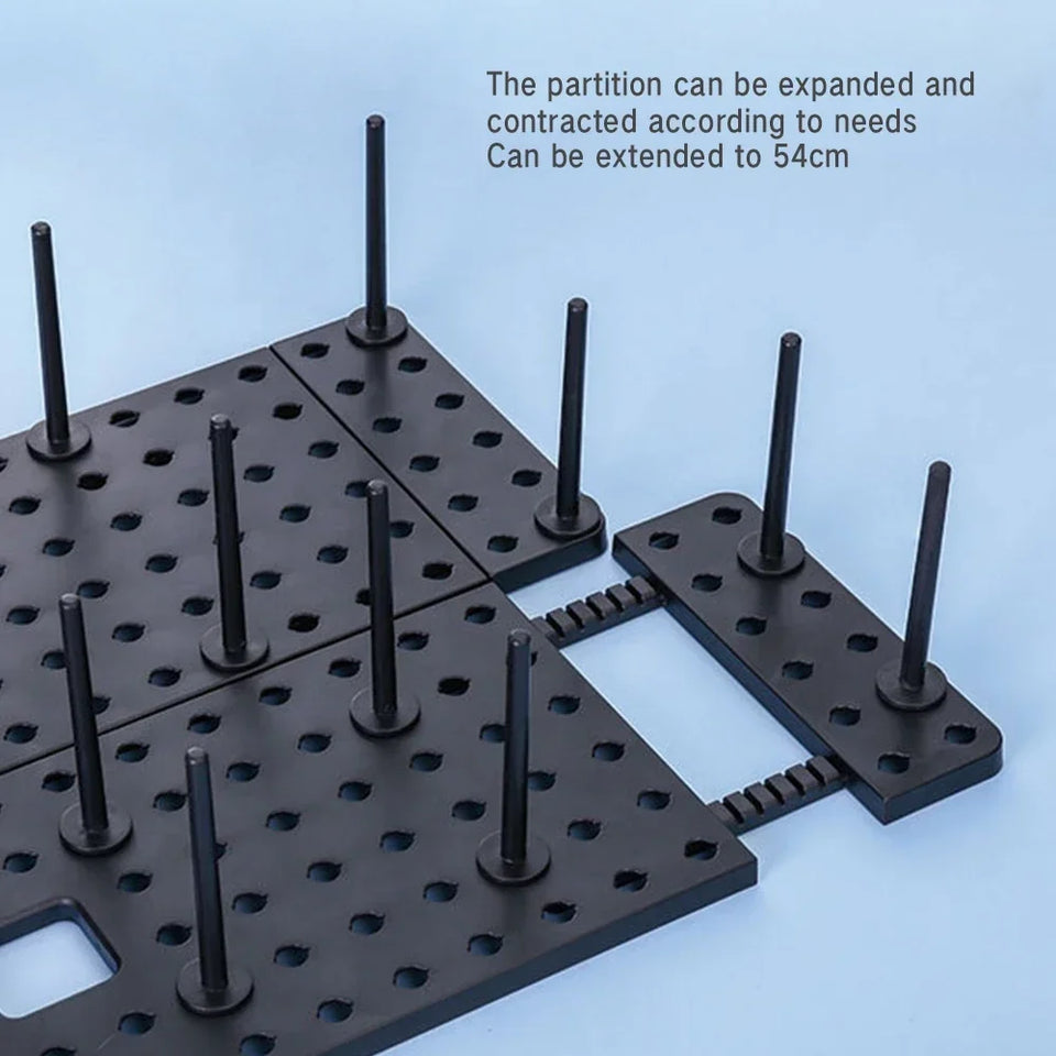Adjustable Telescopic Dish Drying Rack Pegboard