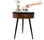 Modern Barrel-Style Bedside Table & Coffee Table with Ample Storage Space-2