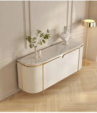Timeless Marble & Gold Trim Sideboard Cabinet