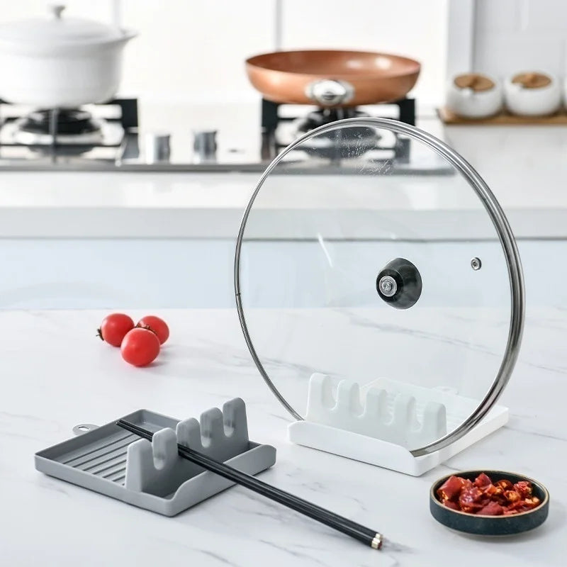 A Fresh Twist on Everyday Cooking – Spoon & Lid Holder with Non-Slip Pad