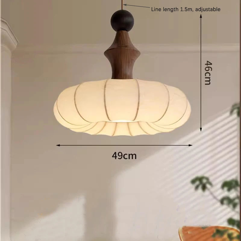Retro Vintage Wooden Pendant Light with LED Bulbs