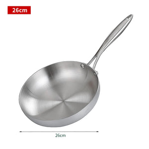 5-Ply 304 Stainless Steel Frying Pan – Ultimate Versatility Gas Stove and Induction Cooker