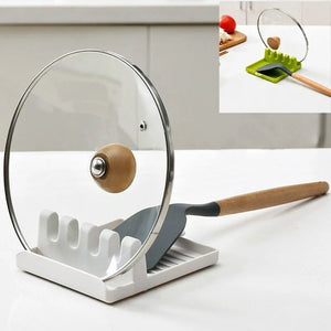 A Fresh Twist on Everyday Cooking – Spoon & Lid Holder with Non-Slip Pad